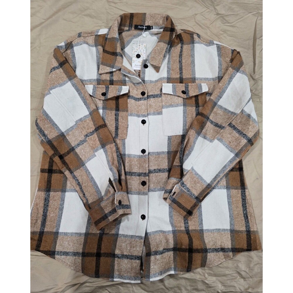 Automet Women's Button Down Flannel Long Sleeve Size XL NEW with tags!!